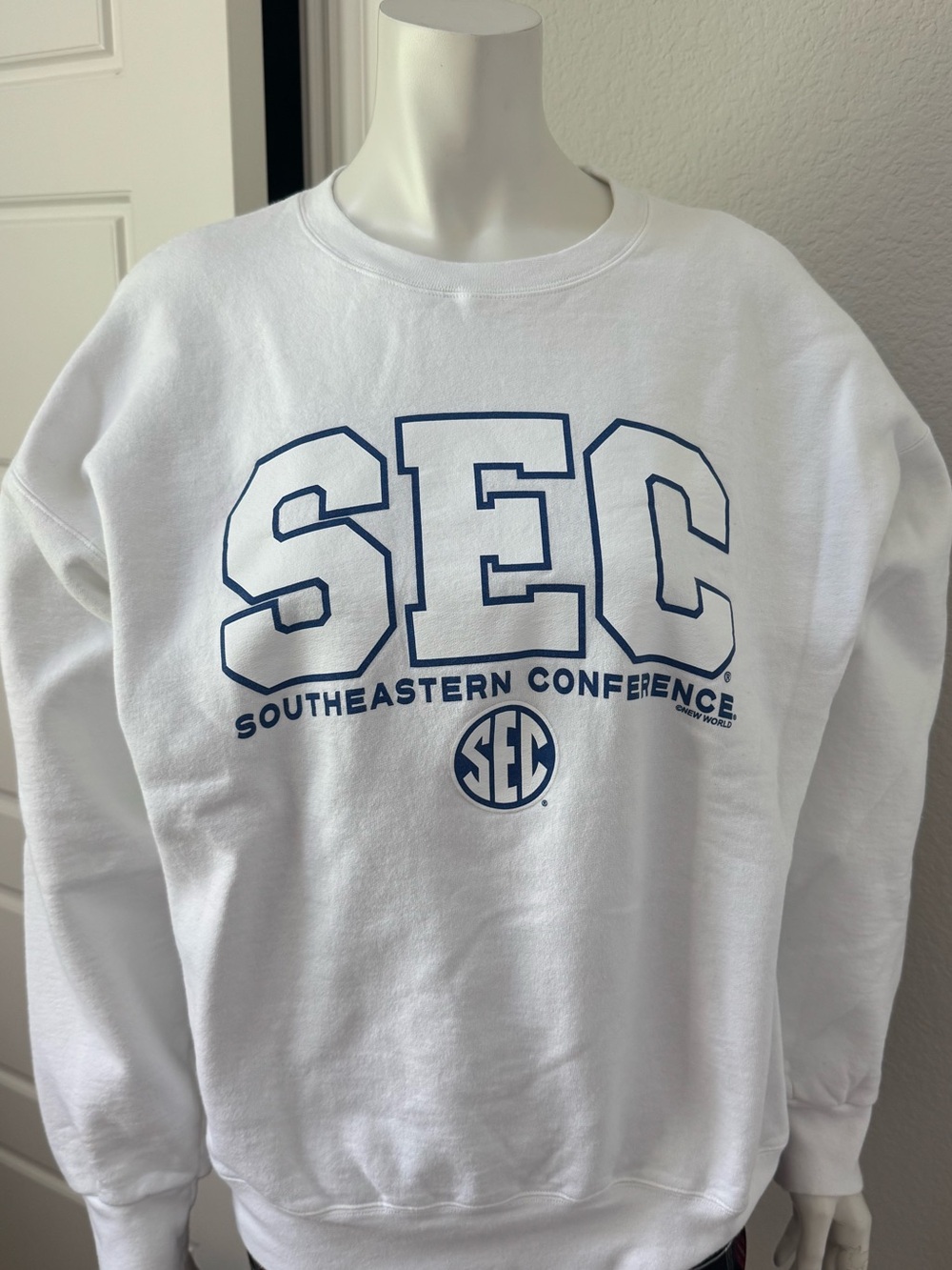 Hanes White Ultimate Cotton Tee with Red Logo Tag